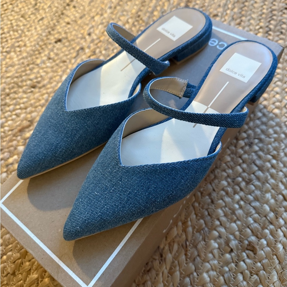 Dolce Vita Denim Blue Women's Mules